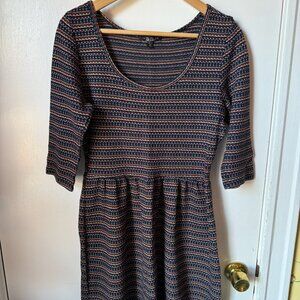 BeBop fit and flare knit dress with scoop neck